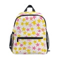 thumbnail image 1 of FORMRS School Backpack with Front Zippered Pocket 12" Student Travel Daypack, White Stars Pattern, 1 of 6