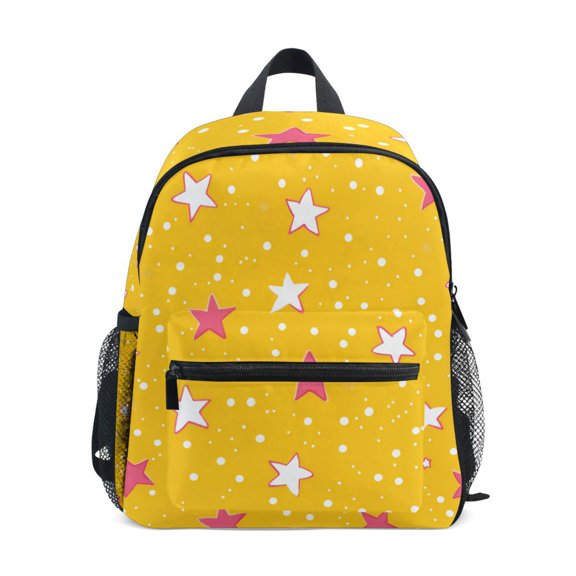 FORMRS School Backpack with Front Zippered Pocket 12" Student Travel Daypack, White Stars