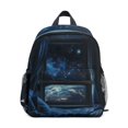 thumbnail image 1 of FORMRS School Backpack with Front Zippered Pocket 12" Student Travel Daypack, Window Earth, 1 of 6