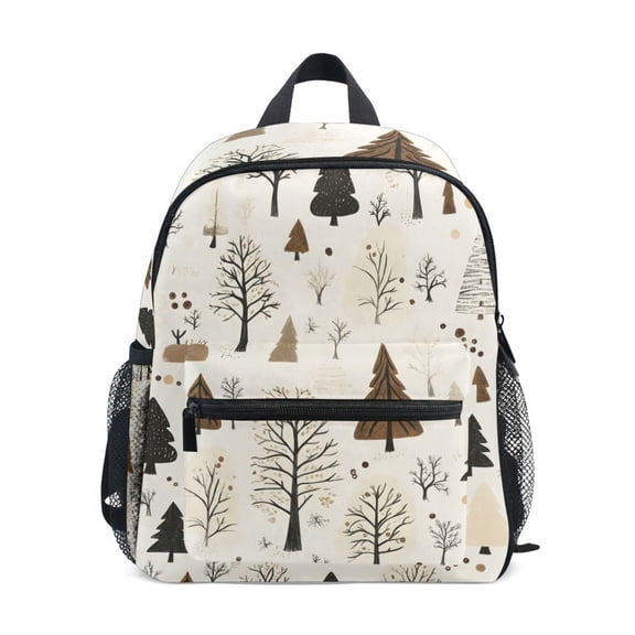 FORMRS School Backpack with Front Zippered Pocket 12" Student Travel Daypack, Winter Forest