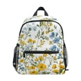 thumbnail image 1 of FORMRS School Backpack with Front Zippered Pocket 12" Student Travel Daypack, Yellow Floral, 1 of 6