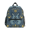 thumbnail image 1 of FORMRS School Backpack with Front Zippered Pocket 12" Student Travel Daypack, Yellow Forest Pattern, 1 of 6