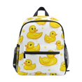 thumbnail image 1 of FORMRS School Backpack with Front Zippered Pocket 12" Student Travel Daypack, Yellow Rubber Ducks, 1 of 6