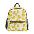 thumbnail image 1 of FORMRS Kids School Backpack with Front Zippered Pocket 12" Student Travel Daypack, Yellow Rubber Ducks, 1 of 6