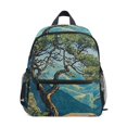 thumbnail image 1 of FORMRS Kids School Backpack with Front Zippered Pocket 12" Student Travel Daypack, Yellow Tree, 1 of 6