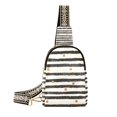 thumbnail image 1 of FORMRS Womens Crossbody Sling Bag Travel Daypack Shoulder Chest Backpack, Black Stripes, 1 of 7