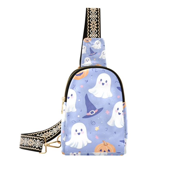 FORMRS Womens Crossbody Sling Bag Travel Daypack Shoulder Chest Backpack, Blue Halloween