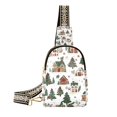 thumbnail image 1 of FORMRS Womens Crossbody Sling Bag Travel Daypack Shoulder Chest Backpack, Brown Christmas House, 1 of 7
