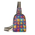 thumbnail image 1 of FORMRS Womens Crossbody Sling Bag Travel Daypack Shoulder Chest Backpack, Colorful Checkered Daisy, 1 of 7