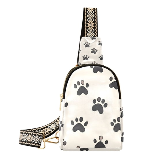 FORMRS Womens Crossbody Sling Bag Travel Daypack Shoulder Chest Backpack, Cute Cat Paw
