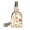 thumbnail image 1 of FORMRS Womens Crossbody Sling Bag Travel Daypack Shoulder Chest Backpack, Fall Beige Pumpkin, 1 of 7