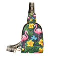 thumbnail image 1 of FORMRS Womens Crossbody Sling Bag Travel Daypack Shoulder Chest Backpack, Flamingo Floral Pattern, 1 of 7