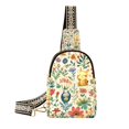 thumbnail image 1 of FORMRS Womens Crossbody Sling Bag Travel Daypack Shoulder Chest Backpack, Floral Animals, 1 of 7
