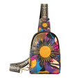 thumbnail image 1 of FORMRS Womens Crossbody Sling Bag Travel Daypack Shoulder Chest Backpack, Futuristic Circles, 1 of 7