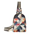 thumbnail image 1 of FORMRS Womens Crossbody Sling Bag Travel Daypack Shoulder Chest Backpack, Geometric Pattern, 1 of 7