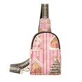 thumbnail image 1 of FORMRS Womens Crossbody Sling Bag Travel Daypack Shoulder Chest Backpack, Gingerbread Houses, 1 of 7
