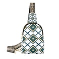 thumbnail image 1 of FORMRS Womens Crossbody Sling Bag Travel Daypack Shoulder Chest Backpack, Gold Geometric Pattern, 1 of 7