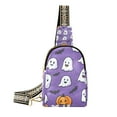thumbnail image 1 of FORMRS Womens Crossbody Sling Bag Travel Daypack Shoulder Chest Backpack, Halloween Ghosts Purple, 1 of 7
