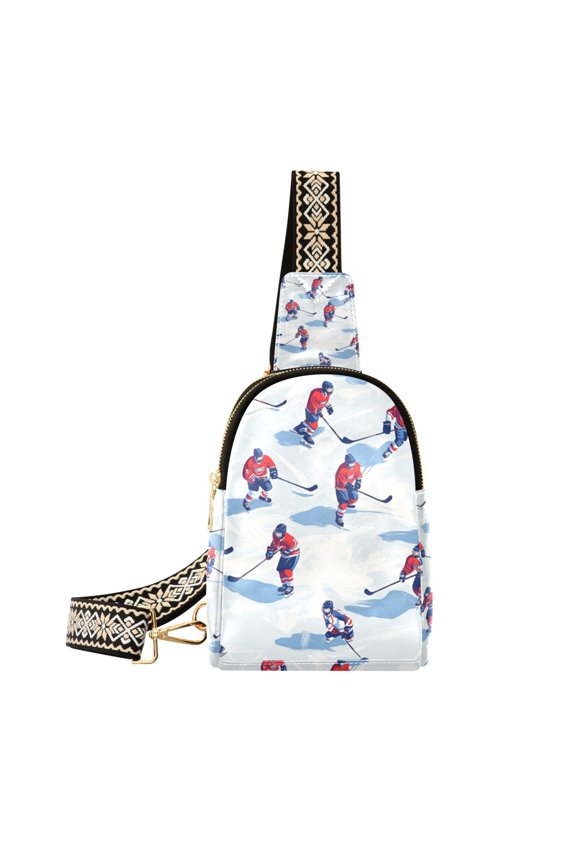 Womens Crossbody Sling Bag Travel Daypack Shoulder Chest Backpack, Ice Rink