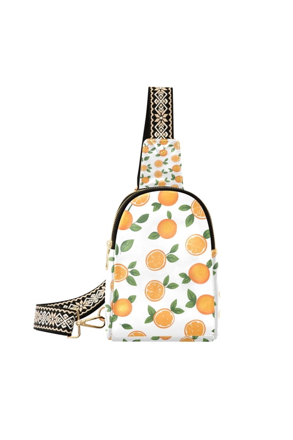 Womens Crossbody Sling Bag Travel Daypack Shoulder Chest Backpack, Orange