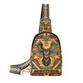 thumbnail image 1 of FORMRS Womens Crossbody Sling Bag Travel Daypack Shoulder Chest Backpack, Retro Abstract Eagle, 1 of 7