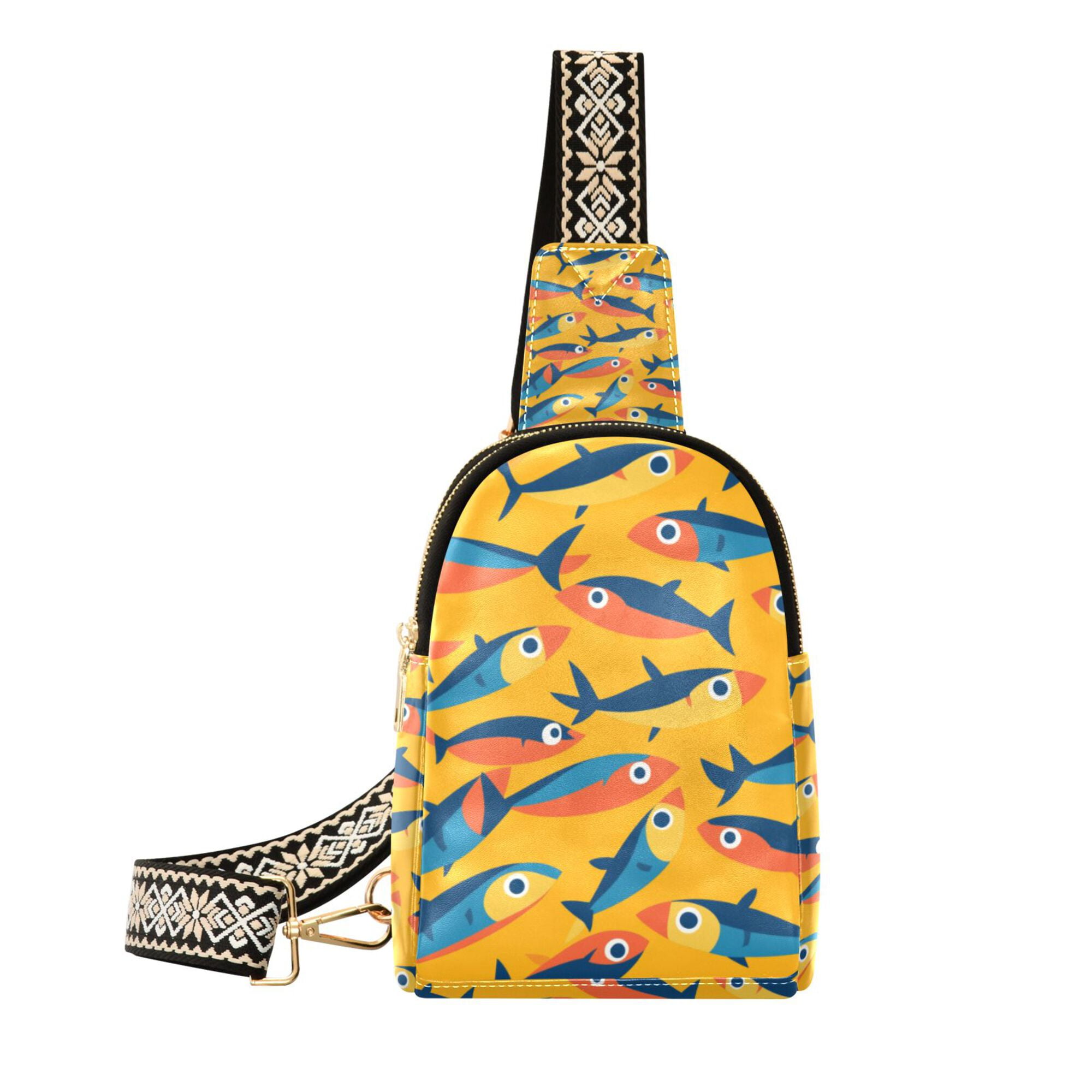 Greek Mythology Medusa Print Sling Backpack – Crossbody Chest Bag For Travel & Daily Use