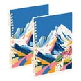 thumbnail image 1 of FORMRS 1-Subject Spiral Notebook 8" x 5" College Ruled 60 Refillable Sheet A5 Hard Cover, Abstract Snow Mountain, 1 of 7