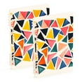 thumbnail image 1 of FORMRS 1-Subject Spiral Notebook 8" x 5" College Ruled 60 Refillable Sheet A5 Hard Cover, Abstract Triangles, 1 of 7