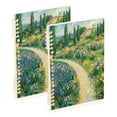thumbnail image 1 of FORMRS 1-Subject Spiral Notebook 8" x 5" College Ruled 60 Refillable Sheet A5 Hard Cover, Art Garden Scene, 1 of 7