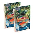 thumbnail image 1 of FORMRS 1-Subject Spiral Notebook 8" x 5" College Ruled 60 Refillable Sheet A5 Hard Cover, Art Goldfish Bowl, 1 of 7