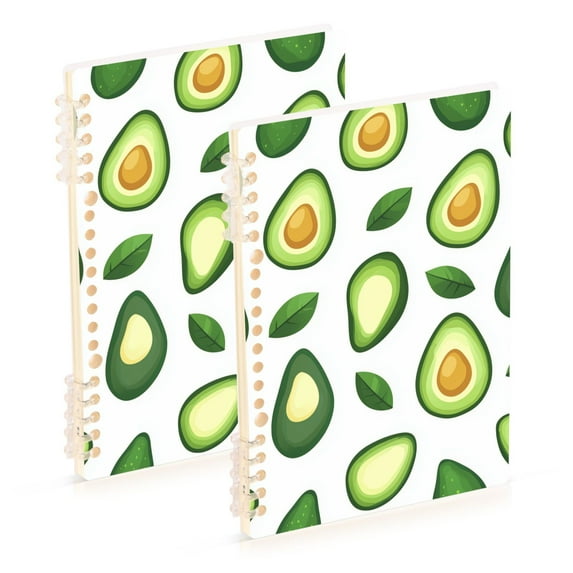 FORMRS 1-Subject Spiral Notebook 8" x 5" College Ruled 60 Refillable Sheet A5 Hard Cover, Avocado