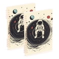thumbnail image 1 of FORMRS 1-Subject Spiral Notebook 8" x 5" College Ruled 60 Refillable Sheet, Beige Astronaut Space, 1 of 7