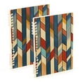 thumbnail image 1 of FORMRS 1-Subject Spiral Notebook 8" x 5" College Ruled 60 Refillable Sheet A5 Hard Cover, Beige Geometric, 1 of 7
