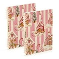 thumbnail image 1 of FORMRS 1-Subject Spiral Notebook 8" x 5" College Ruled 60 Refillable Sheet A5 Hard Cover, Beige Gingerbread Houses, 1 of 7