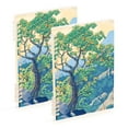 thumbnail image 1 of FORMRS 1-Subject Spiral Notebook 8" x 5" College Ruled 60 Refillable Sheet A5 Hard Cover, Beige Tree, 1 of 7