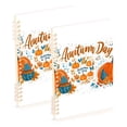 thumbnail image 1 of FORMRS 1-Subject Spiral Notebook 8" x 5" College Ruled 60 Refillable Sheet A5 Hard Cover, Big Pumpkins, 1 of 7