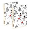 thumbnail image 1 of FORMRS 1-Subject Spiral Notebook 8" x 5" College Ruled 60 Refillable Sheet A5 Hard Cover, Black Cartoon Snowmen, 1 of 7