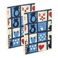 thumbnail image 1 of FORMRS 1-Subject Spiral Notebook 8" x 5" College Ruled 60 Refillable Sheet A5 Hard Cover, Black Cats and Hearts, 1 of 7