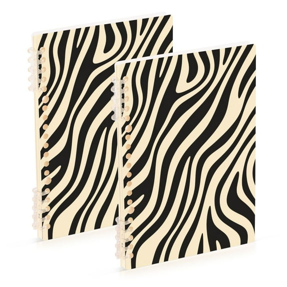 FORMRS 1-Subject Spiral Notebook 8" x 5" College Ruled 60 Refillable Sheet A5 Hard Cover, Black Lines