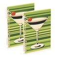 thumbnail image 1 of FORMRS 1-Subject Spiral Notebook 8" x 5" College Ruled 60 Refillable Sheet A5 Hard Cover, Black Martini, 1 of 7