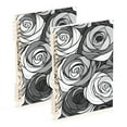 thumbnail image 1 of FORMRS 1-Subject Spiral Notebook 8" x 5" College Ruled 60 Refillable Sheet A5 Hard Cover, Black Roses, 1 of 7