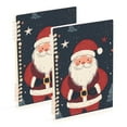 thumbnail image 1 of FORMRS 1-Subject Spiral Notebook 8" x 5" College Ruled 60 Refillable Sheet, Blue Christmas Santa, 1 of 7