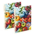 thumbnail image 1 of FORMRS 1-Subject Spiral Notebook 8" x 5" College Ruled 60 Refillable Sheet A5 Hard Cover, Blue Floral Tomatoes, 1 of 7
