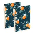 thumbnail image 1 of FORMRS 1-Subject Spiral Notebook 8" x 5" College Ruled 60 Refillable Sheet A5 Hard Cover, Blue Oranges, 1 of 7