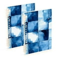 thumbnail image 1 of FORMRS 1-Subject Spiral Notebook 8" x 5" College Ruled 60 Refillable Sheet A5 Hard Cover, Blue Pattern, 1 of 7