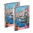 thumbnail image 1 of FORMRS 1-Subject Spiral Notebook 8" x 5" College Ruled 60 Refillable Sheet A5 Hard Cover, Blue Plants Window, 1 of 7