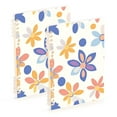 thumbnail image 1 of FORMRS 1-Subject Spiral Notebook 8" x 5" College Ruled 60 Refillable Sheet A5 Hard Cover, Blue Retro Flower, 1 of 7