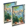thumbnail image 1 of FORMRS 1-Subject Spiral Notebook 8" x 5" College Ruled 60 Refillable Sheet A5 Hard Cover, Blue Sea Boat, 1 of 7