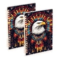 thumbnail image 1 of FORMRS 1-Subject Spiral Notebook 8" x 5" College Ruled 60 Refillable Sheet A5 Hard Cover, Brown Abstract Eagle, 1 of 7