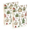 thumbnail image 1 of FORMRS 1-Subject Spiral Notebook 8" x 5" College Ruled 60 Refillable Sheet, Brown Christmas House, 1 of 7